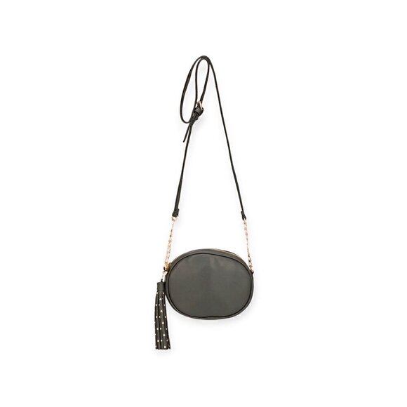 NWT Deux Lux Oval Messenger Bag, Grey Vegan Leather , Cross Body Bag - Picture 2 of 6